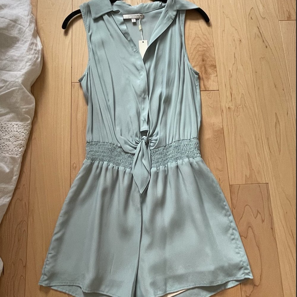 NWT Lavendar Brown romper, Size S